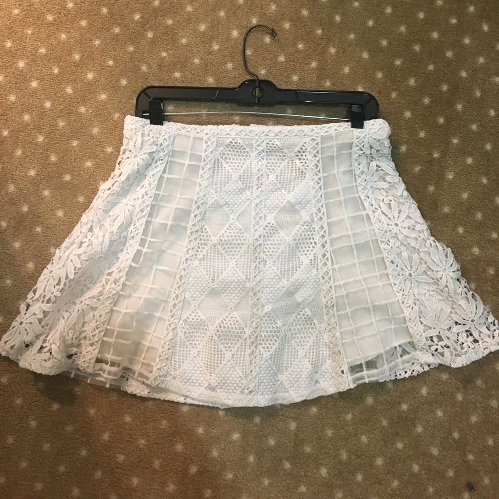 White eyelet skirt